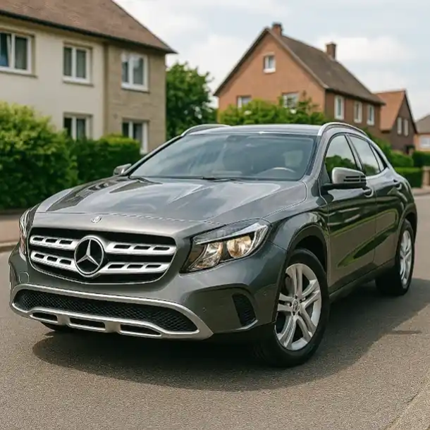 Ein gepflegtes, gebrauchtes Mittelklasse-Auto steht auf einem Parkplatz und ist bereit für den Autoankauf in Hamminkeln.